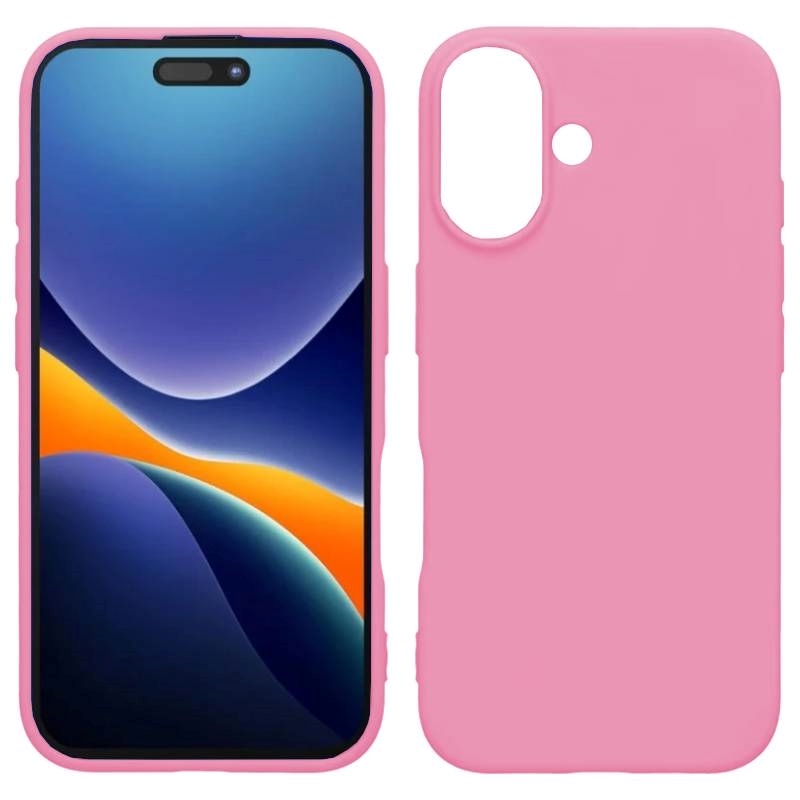 Θήκη Πλάτης Σιλικόνης Soft για Apple iPhone 16 Χρώμα-: Ροζ