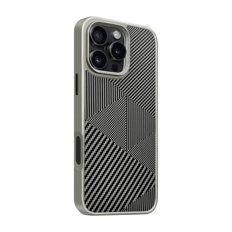 PIBLUE PL93 Θήκη τηλεφώνου Skin Like Matte Check Anti Fall Nonstick Fingerprint Για Apple iPhone 16 Plus - Ασημί