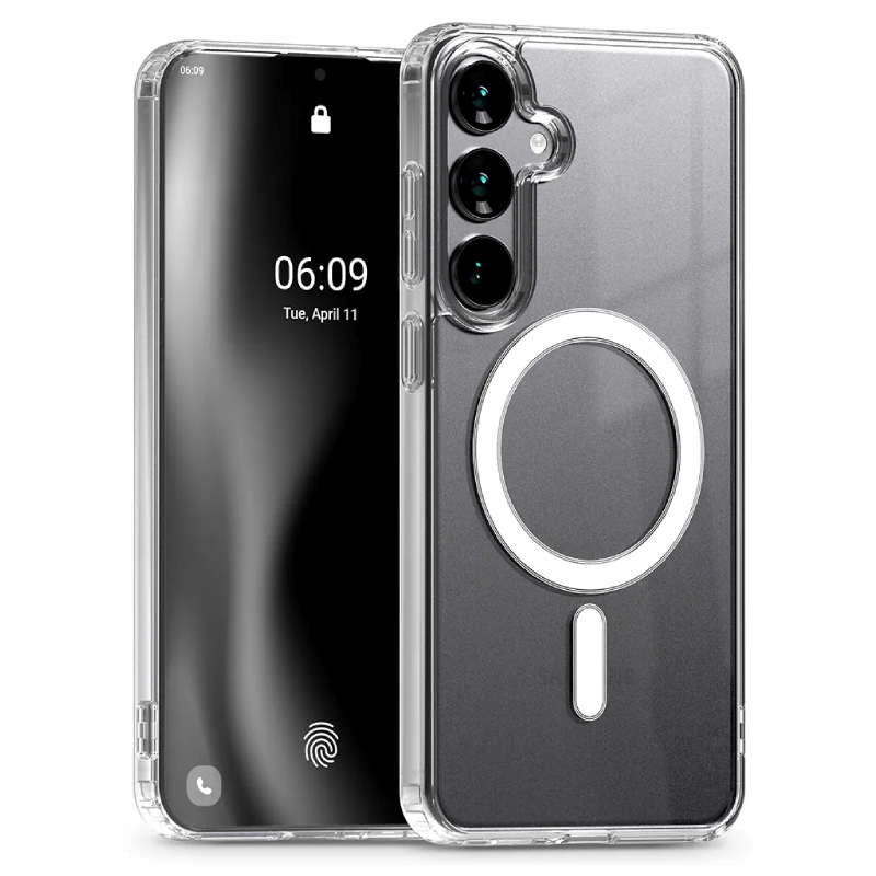 Θήκη Σιλικόνης Magsafe για Samsung Galaxy S24 Plus - Χρώμα: Διάφανη