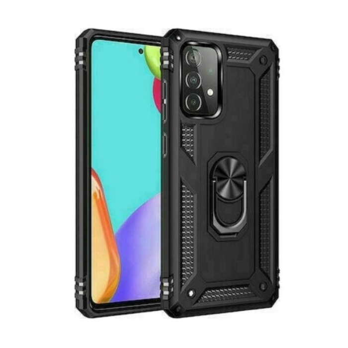 Θήκη Motomo Tough Armor With Ring για Samsung Galaxy S24 Ultra - Χρώμα: Μαύρο