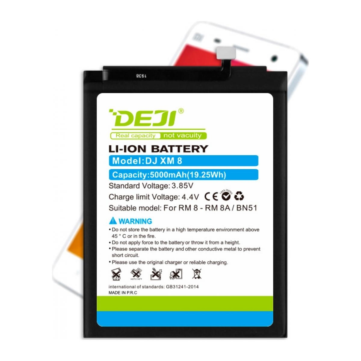 DEJI BN51 Συμβατή Μπαταρία Αντικατάστασης για Xiaomi Redmi 8 - 5000 mAh