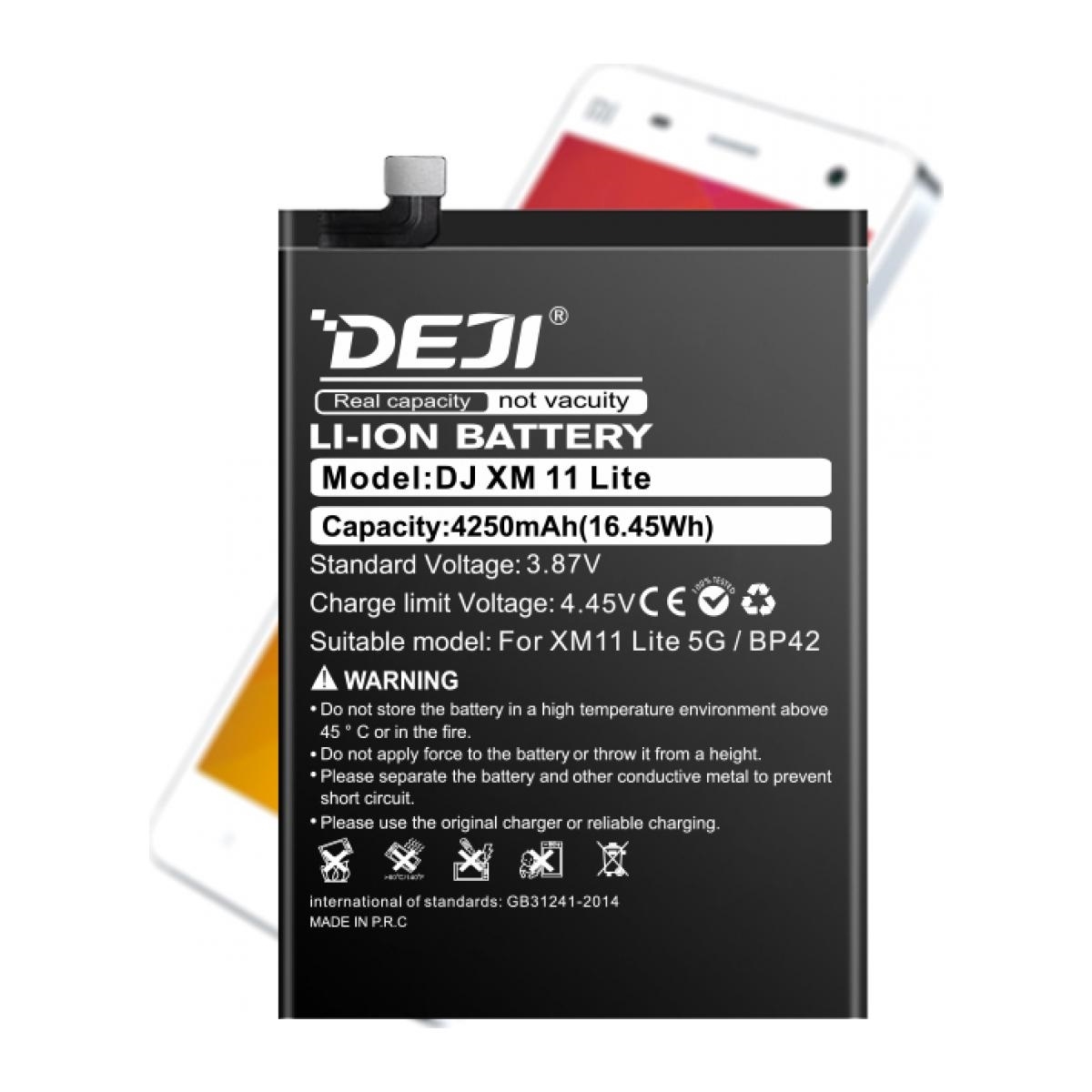 DEJI BP42 Συμβατή Μπαταρία Αντικατάστασης για Xiaomi 11 Lite (5G) - 4250 mAh