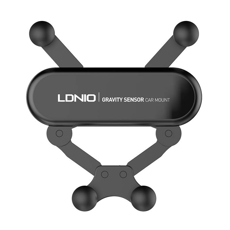 LDNIO MG03 Βάση Κινητού αυτοκινήτου με Ρυθμιζόμενα Άγκιστρα - Μάυρο