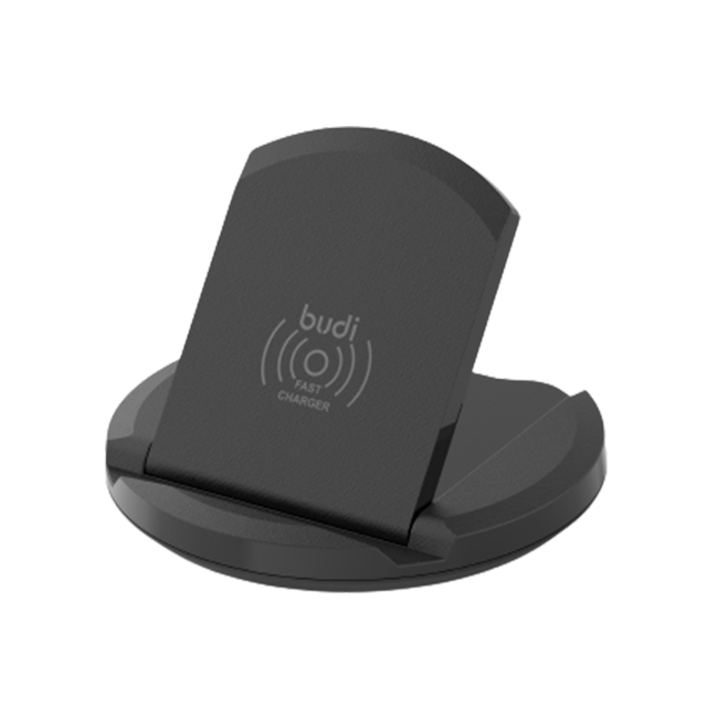 Budi WL3200TB 15W Ασύρματος Φορτιστής Και βάση κινητά (Qi Pad) Μαύρο