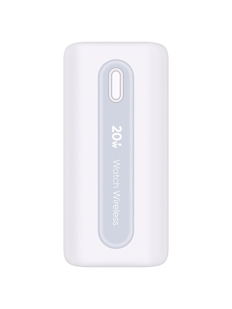 Vidvie PB784 Power Bank 10000 mAh 20W Θύρεα USB-A Και Θύρεα USB Type-C με Ασύρματη φόρτιση για ρολόι Smartwatch - Λέυκο