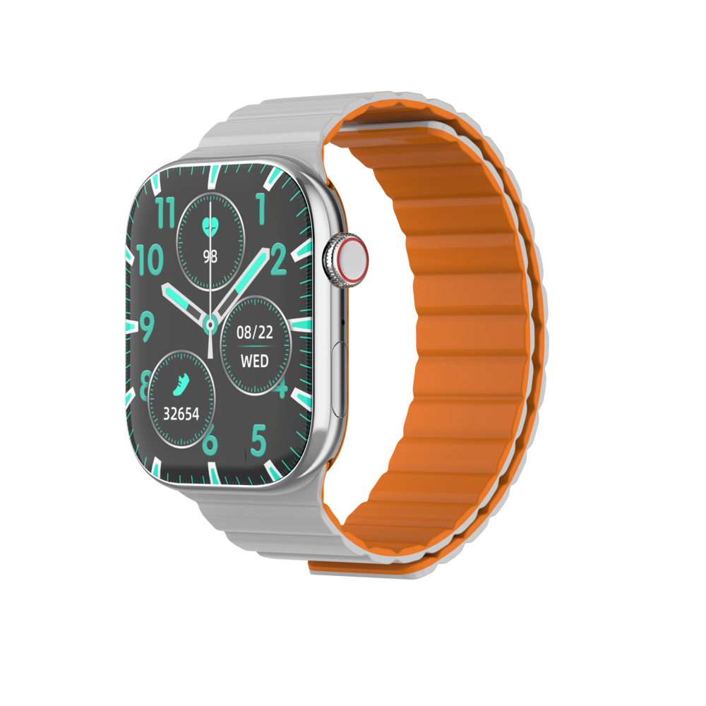 Vidvie SW1615 Smartwatch Αδιάβροχο (IP67) με Παλμογράφο,NFC,Μέτρηση Σακχάρου, Προγράμματα Ασκήσεων Χρόνος Λειτουργίας 3-4 ημέρες - Ασημί