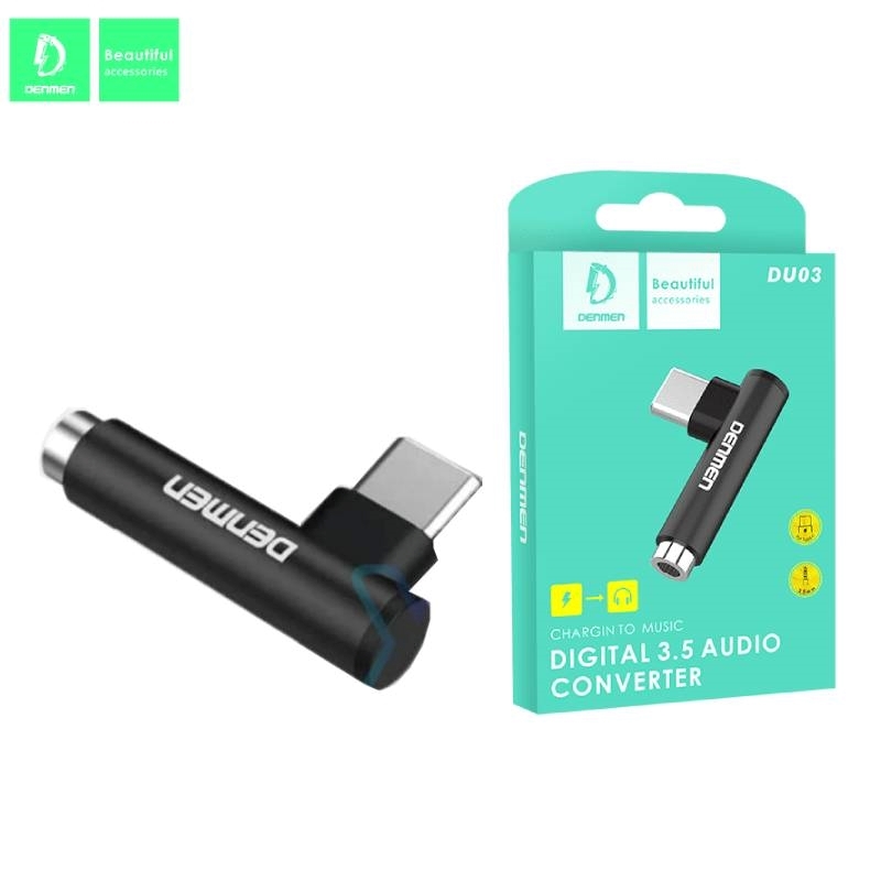 Vdenmenv DU03 Μετατροπέας Type-C Male σε Audio Jack 3.5mm Female - Μάυρο