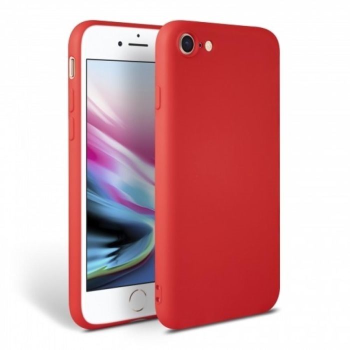 Θήκη Πλάτης Σιλικόνης Soft για Apple iPhone 7/8 Plus Χρώμα-: Κόκκινο