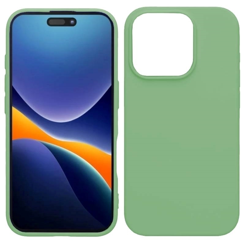 Θήκη Πλάτης Σιλικόνης Soft για Apple iPhone 16 Pro Χρώμα : Ανοιχτό πράσινο