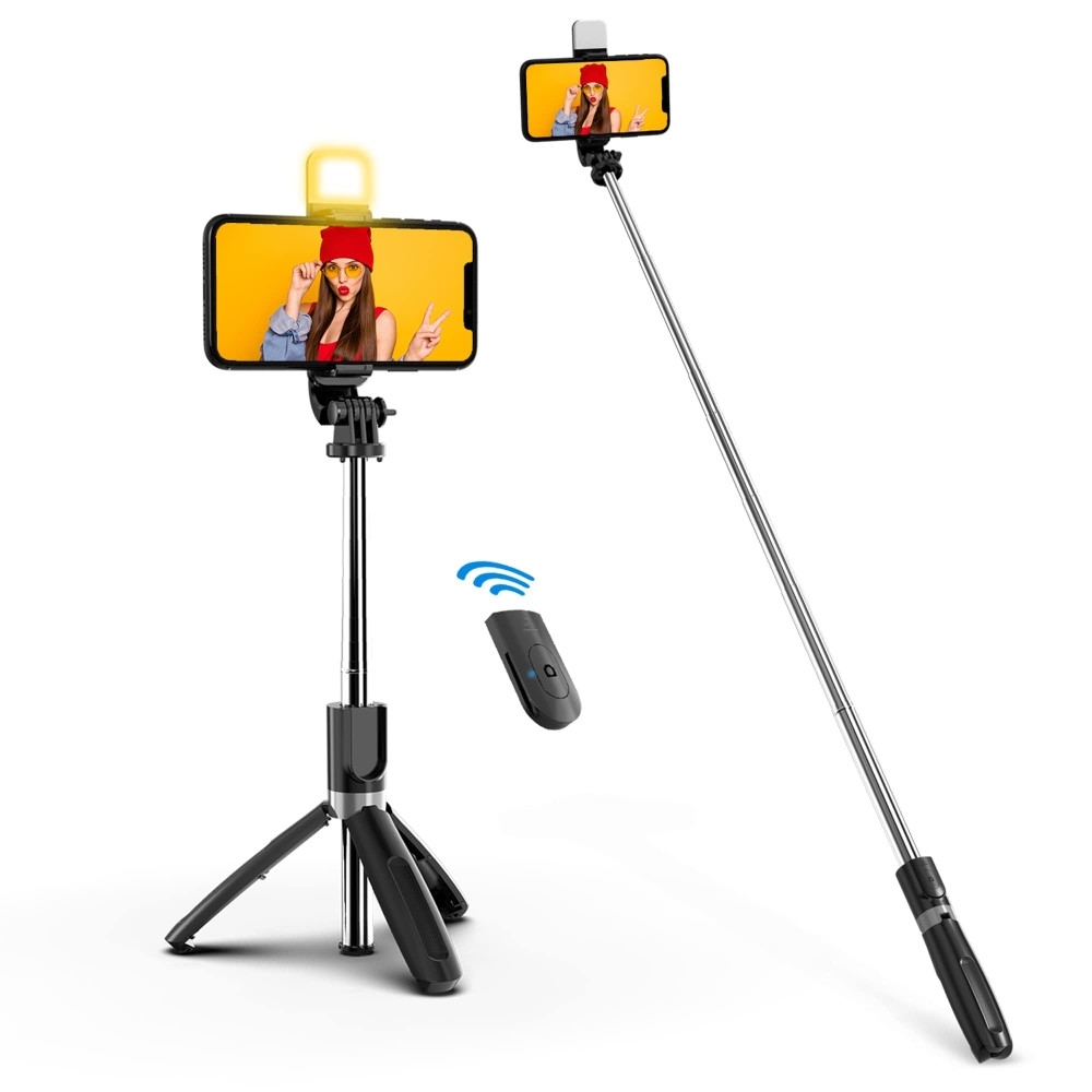 Fill Light Jc-19H Τρίποδο Κινητού με Bluetooth / Selfie Stick Tripod
