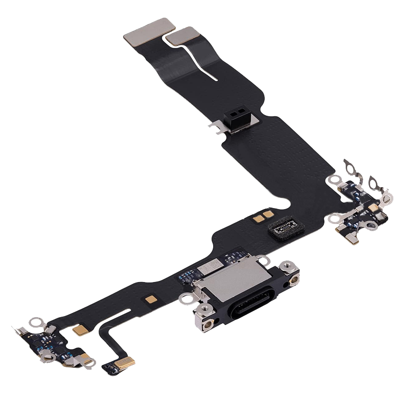 Καλωδιοταινία Φόρτισης / Charging Flex για iPhone 15 Plus - Χρώμα: Μαύρο