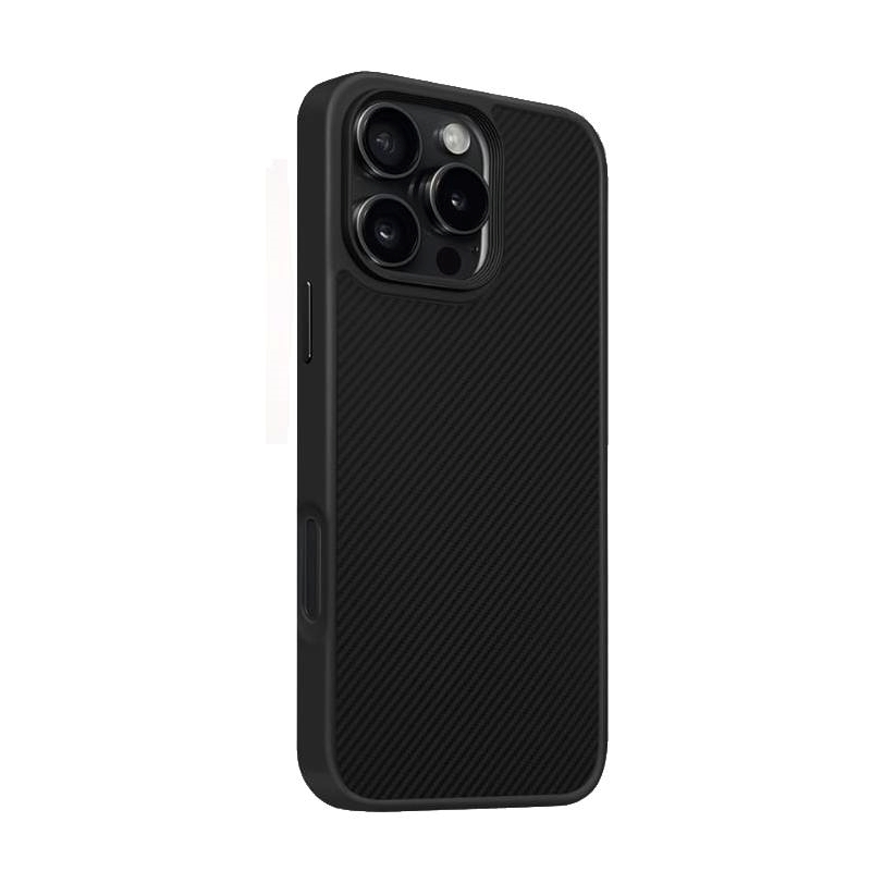 Piblue PL92 Θήκη τηλεφώνου Carbon Fiber Pattern Anti Fall Nonstick Fingerprint Για Apple iPhone 15 - Μαύρο