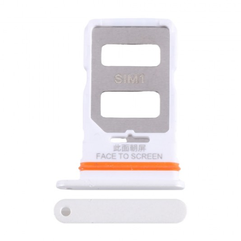 Υποδοχή κάρτας SIM Tray για Xiaomi Redmi Note 12 Pro 5G - Χρώμα: Λευκό