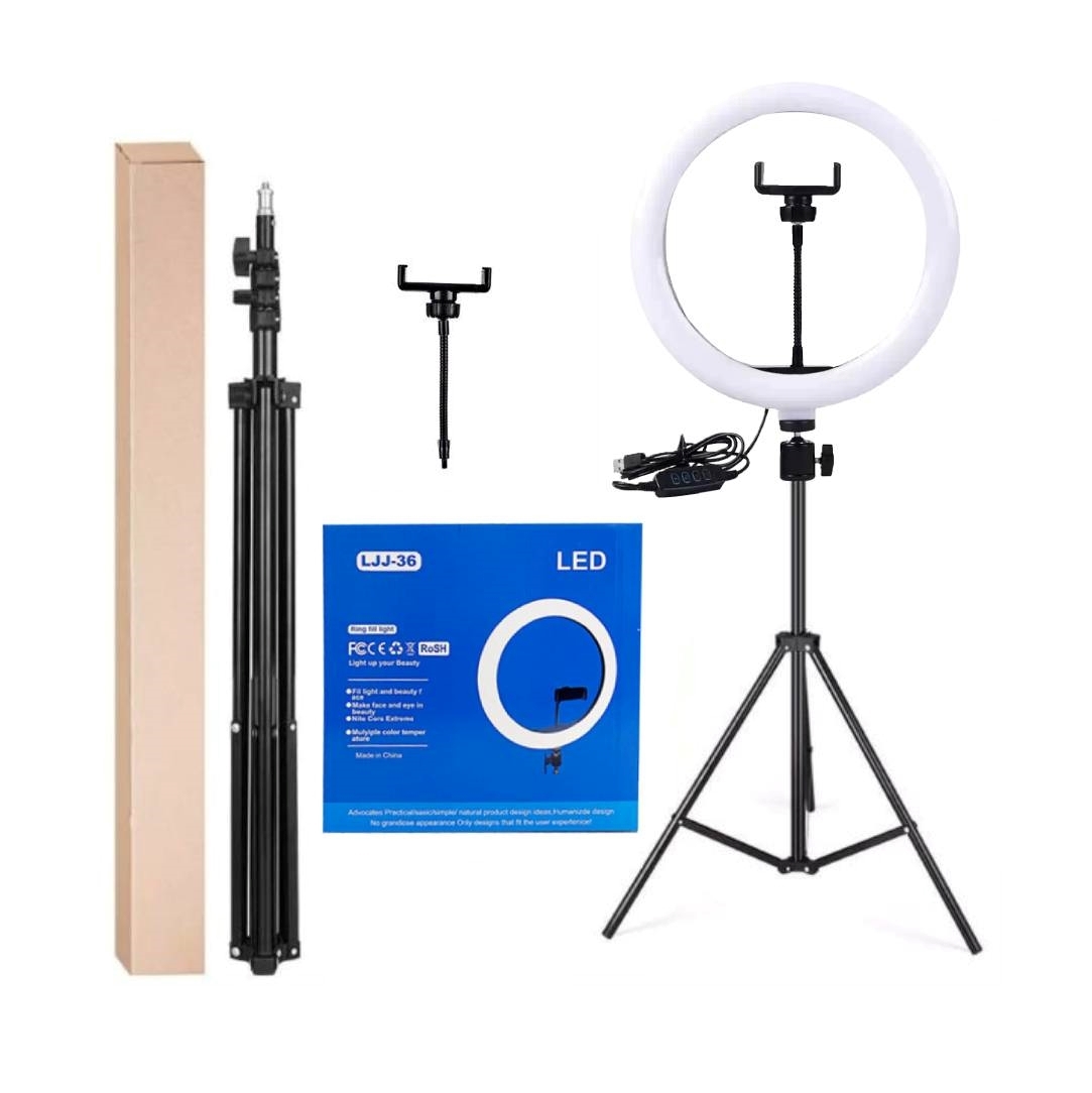 LJJ-36 36cm Ring light led με τρίποδο δαπέδου βάση για κινητό 14" Inches