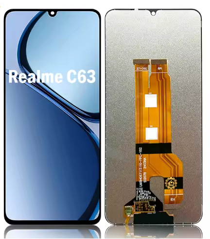 OEM Οθόνη LCD με Μηχανισμό Αφής για Realme C61 / C63 / Narzo N63 / Note 60 / Note 60x - Χρώμα: Μαύρο