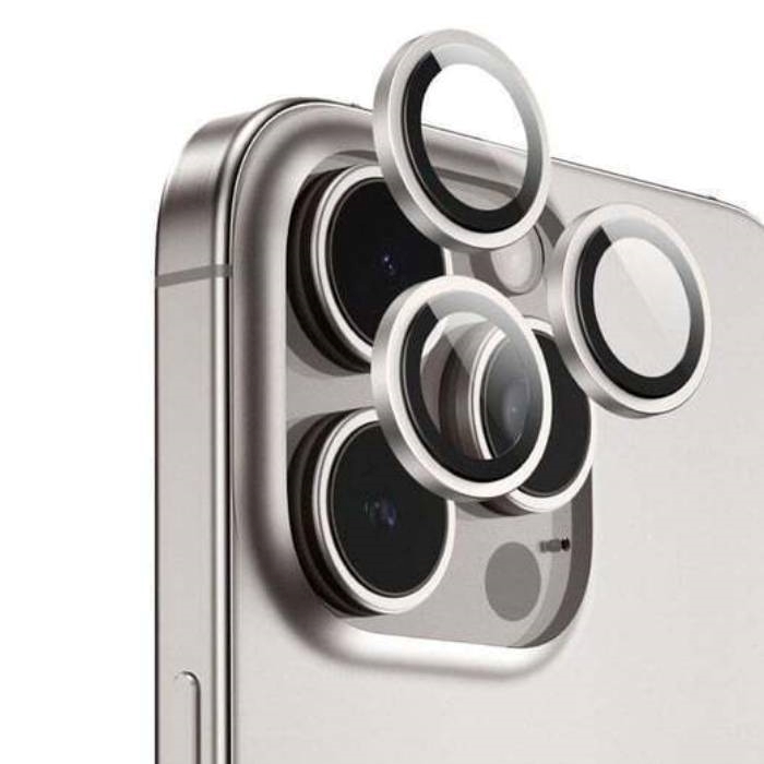 Tζαμάκι Προστασίας Πίσω Κάμερας Camera Glass για Apple iPhone 16 Pro / 16 Pro Max - Χρώμα:Titanium