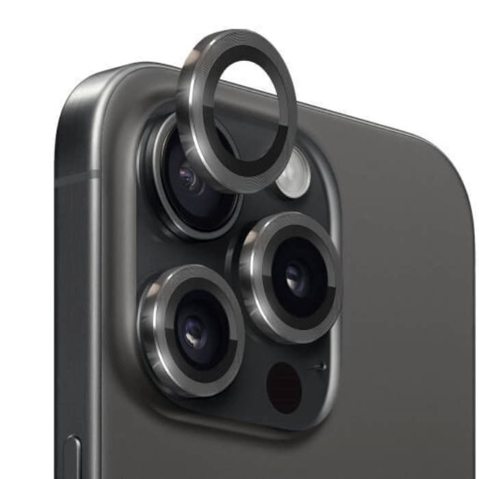 Tζαμάκι Προστασίας Πίσω Κάμερας Camera Glass για Apple iPhone 15 Pro / 15 Pro Max - Χρώμα:Γκρί