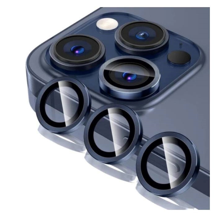 Tζαμάκι Προστασίας Πίσω Κάμερας Camera Glass για Apple iPhone 15 Pro / 15 Pro Max - Χρώμα: Μπλε