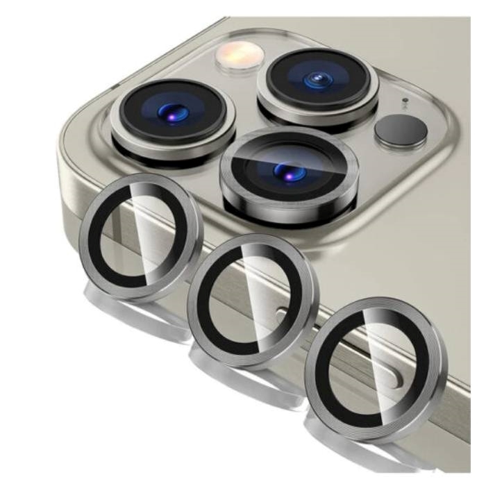 Tζαμάκι Προστασίας Πίσω Κάμερας Camera Glass για Apple iPhone 13 Pro / 13 Pro Max - Χρώμα: Ασημί