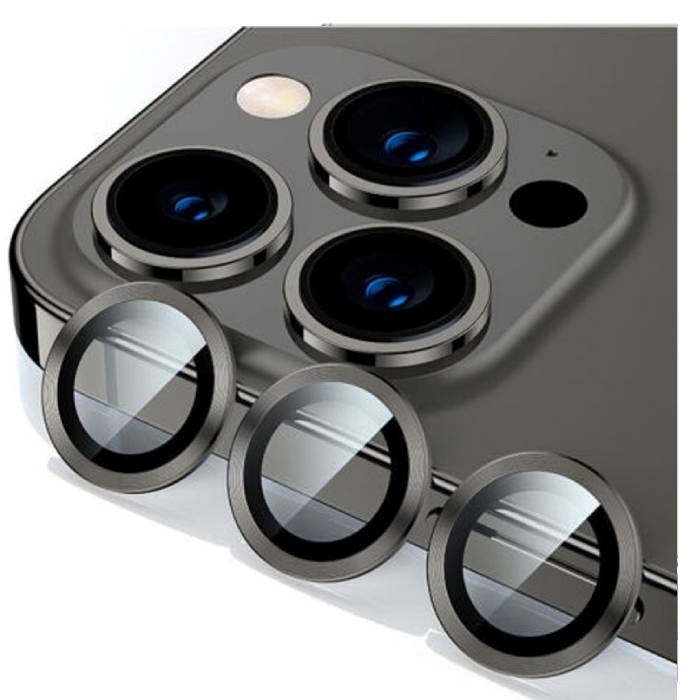 Tζαμάκι Προστασίας Πίσω Κάμερας Camera Glass για Apple iPhone 12 Pro Max - Χρώμα: Μαύρο