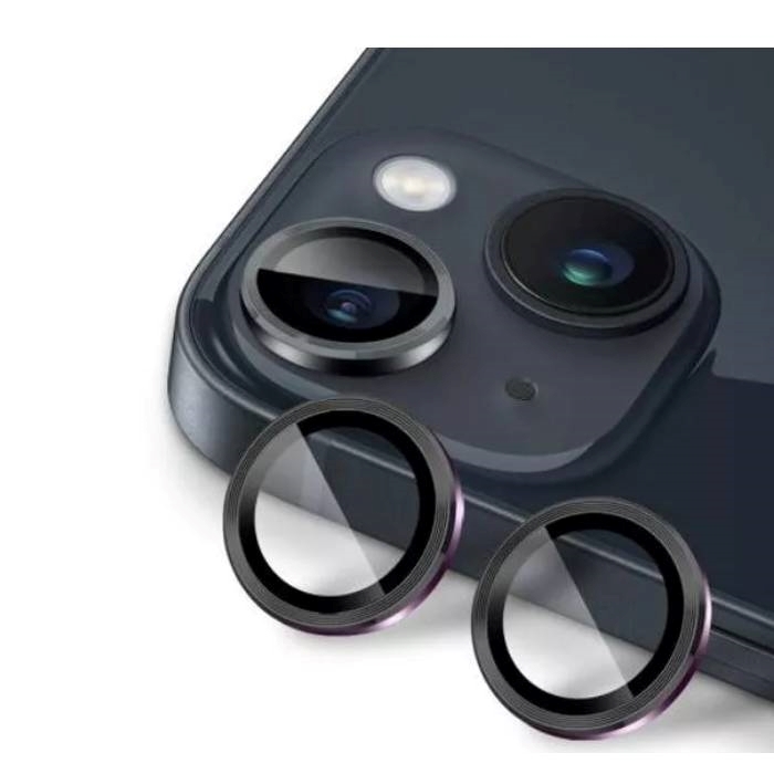 Tζαμάκι Προστασίας Πίσω Κάμερας Camera Glass για Apple iPhone 15/15 Plus - Χρώμα: Μαύρο