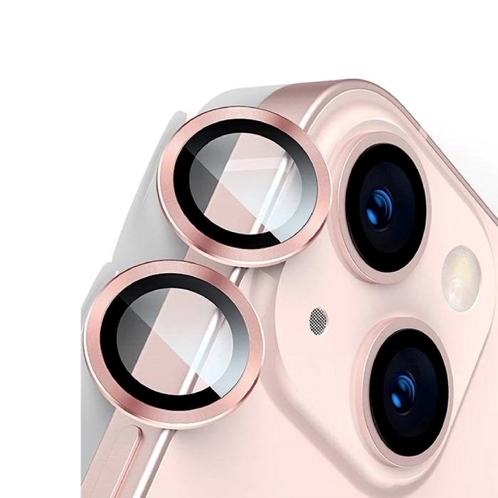 Tζαμάκι Προστασίας Πίσω Κάμερας Camera Glass για Apple iPhone 15/15 Plus - Χρώμα: Ροζ