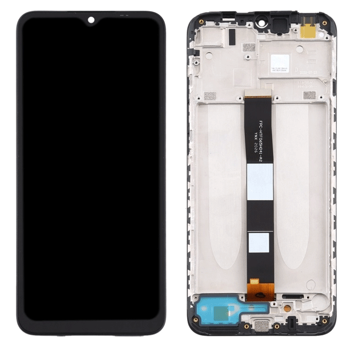 OEM Οθόνη LCD με Μηχανισμό Αφής και Πλαίσιο για Xiaomi Redmi 9A / 9C - Χρώμα: Μαύρο
