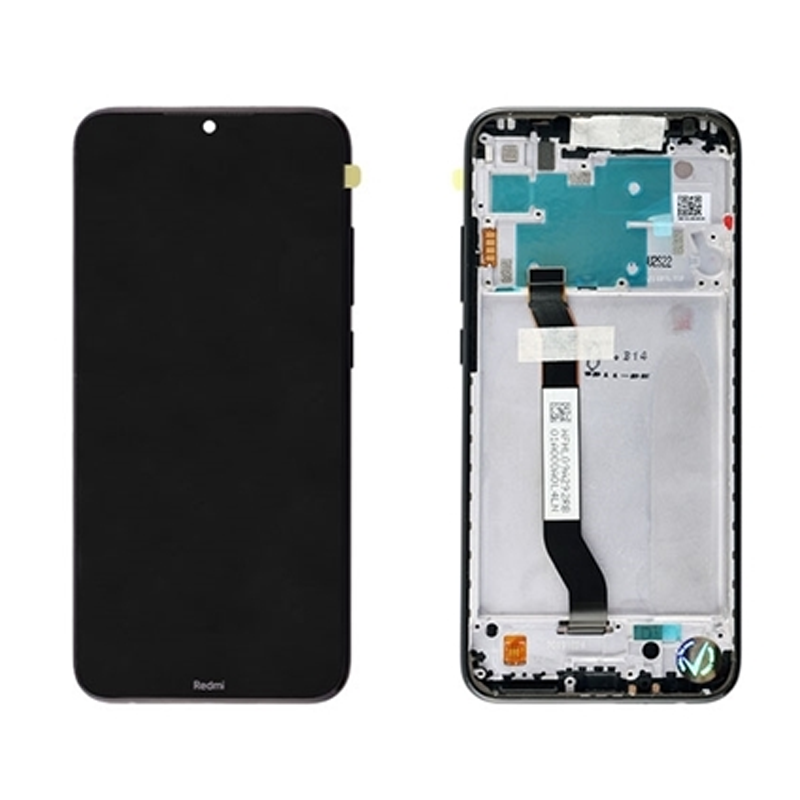 OEM Οθόνη LCD με Μηχανισμό Αφής και Πλάισιο για Xiaomi REDMI NOTE 8 - Χρώμα: Μαύρο
