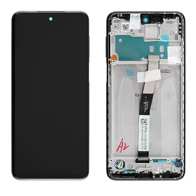 OEM Οθόνη LCD με Μηχανισμό Αφής και Πλαίσιο για Xiaomi Redmi Note 9 PRO - Χρώμα - Χρώμα: Μαύρο
