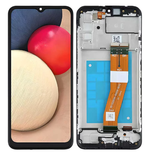 Incell Οθόνη LCD με Μηχανισμό Αφής με Πλαίσιο για Samsung Galaxy A02s A025G (166mm) - Χρώμα: Μαύρο