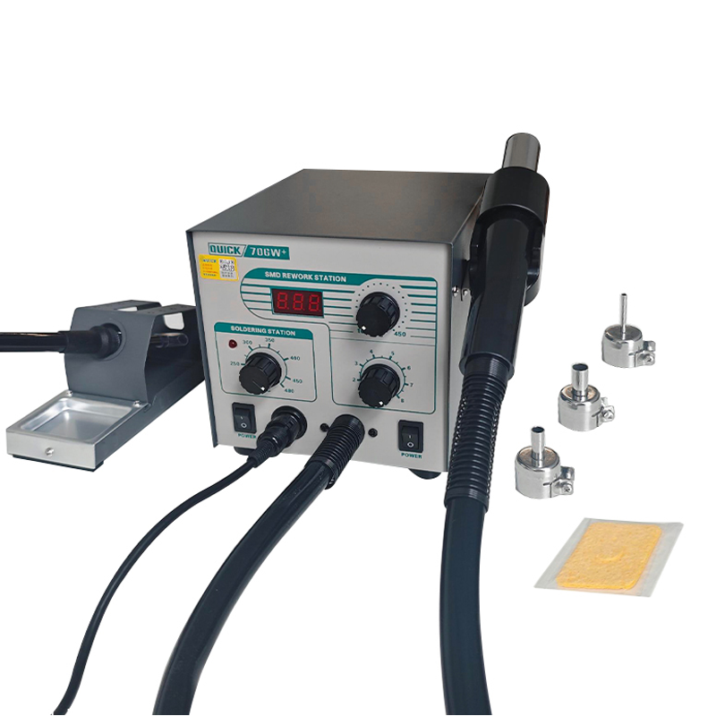 QUICK 706W+ Μηχάνημα αποκόλλησης και συγκόλλησης 2 σε 1 / 2 in 1 Rework and soldering station/European plug