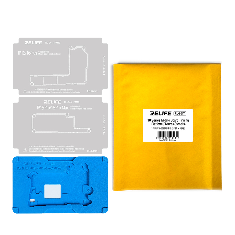 RELIFE RL-601T Βάση επισκευής μητρικής πλακέτας iPhone 16 / για 16 series middle layer tin planting platform(fixture + steel stencil