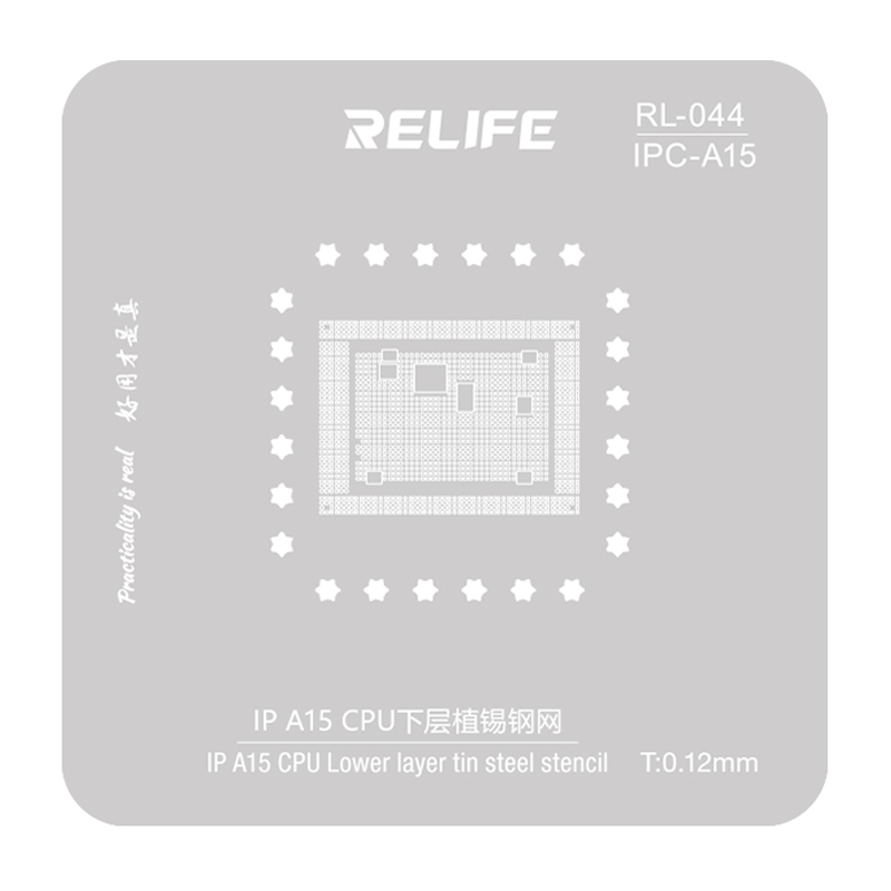 RELIFE RL-044 IPC-A15 lower layer tin planting steel stencil/0.12MM