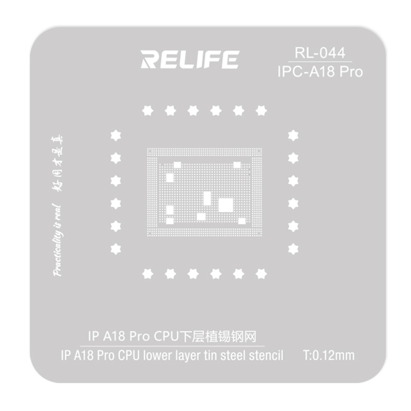 RELIFE RL-044 IPC-A18 Pro steel stencil - 0.12MM