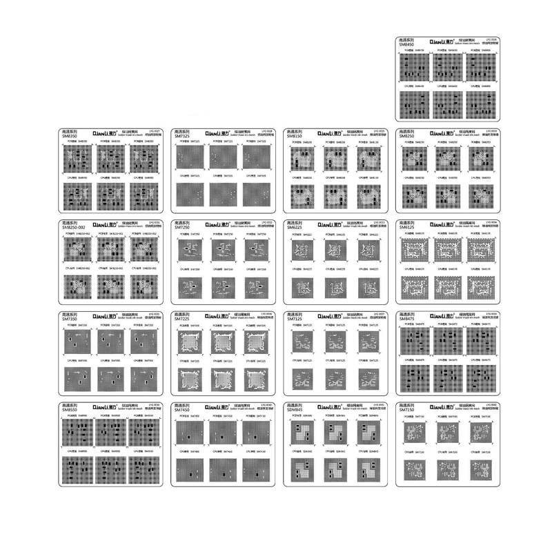 Μάσκα συγκόλλησης μελανιού πλέγματος / Solder Mask ink mesh Pad Qualcomm Series
