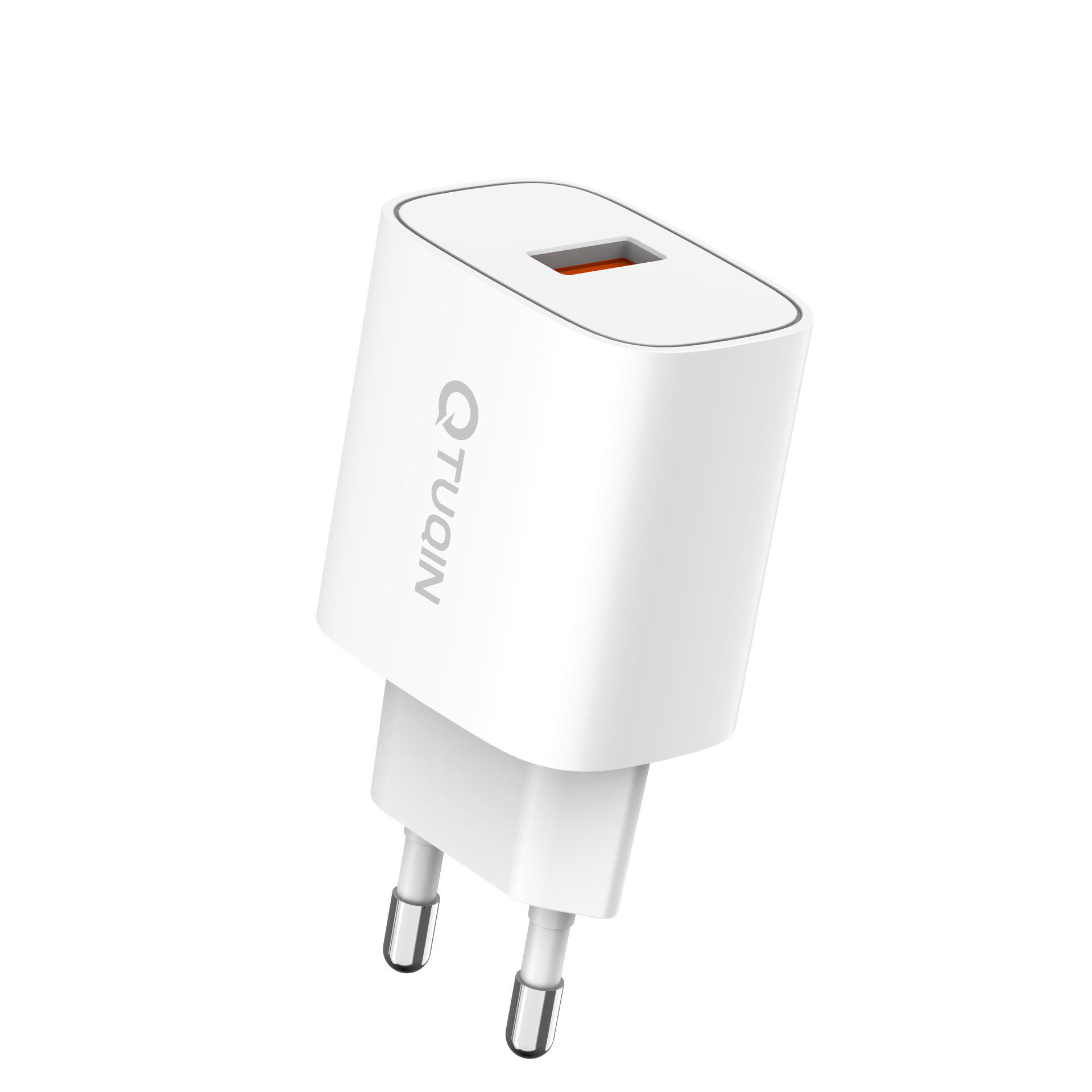 TUQIN QE17 Φορτιστής με Θύρα USB-A Και Καλώδιο Type-C Γρήγορη φόρτιση 18W - Λευκό