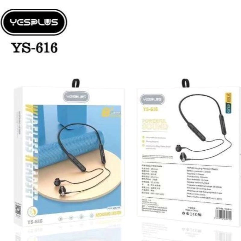 Yesplus YS-616 Ασύρματα ακουστικά με ζώνη λαιμού χρόνος αναμονής έως 120 ώρες - Μαύρο