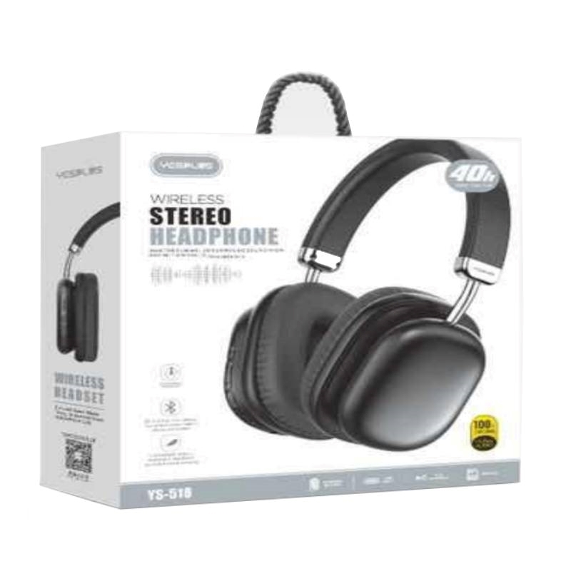 Yesplus YS-518 Ασύρματα / Ενσύρματα On Ear Ακουστικά με 40 ώρες Λειτουργίας και Quick Charge - Μαύρο
