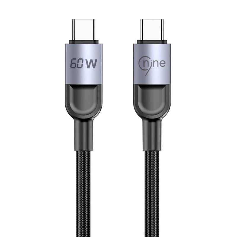 Nine 60W Starlink Καλώδιο φόρτισης δεδομένων USB-C σε USB-C - Μαύρο