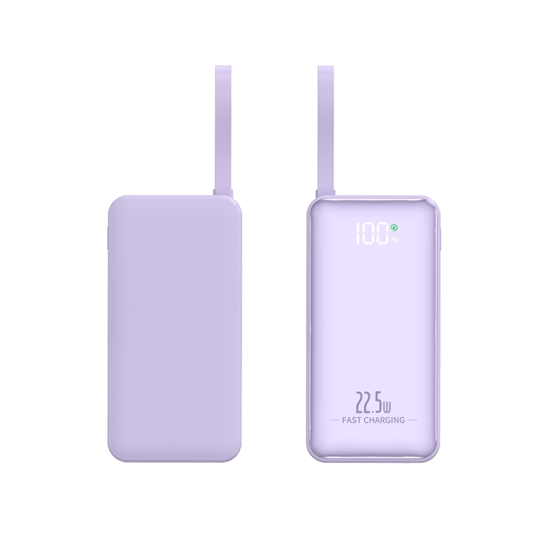 Nine Y369 22.5W Γρήγορη φόρτιση Mini Power Bank 10000 mAh - Χρώμα: Μωβ