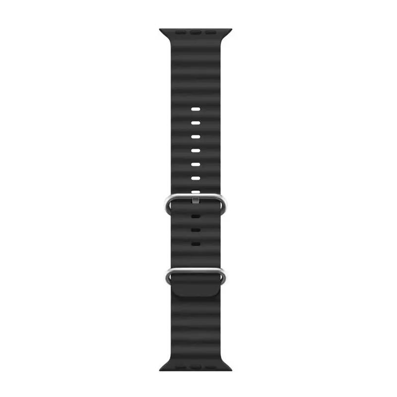 VIDVIE WA01 Λουράκι Σιλικόνης Μαύρο (Apple Watch 1/2/3/4/5/6/7/8/SE/Ultra. 42/44/45/49mm)