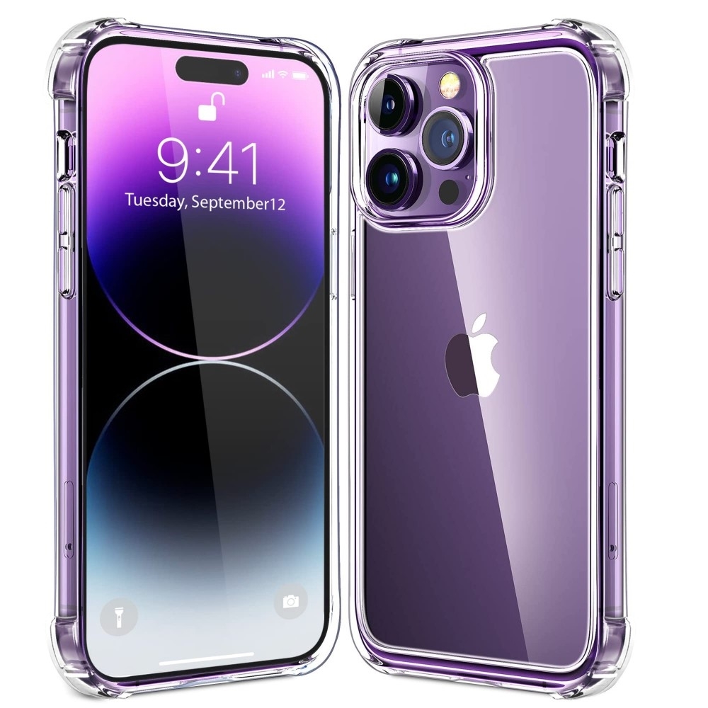 Θήκη Πλάτης Σιλικόνης Anti Shock 1.5mm για Apple iPhone 14 - Χρώμα: Διάφανο