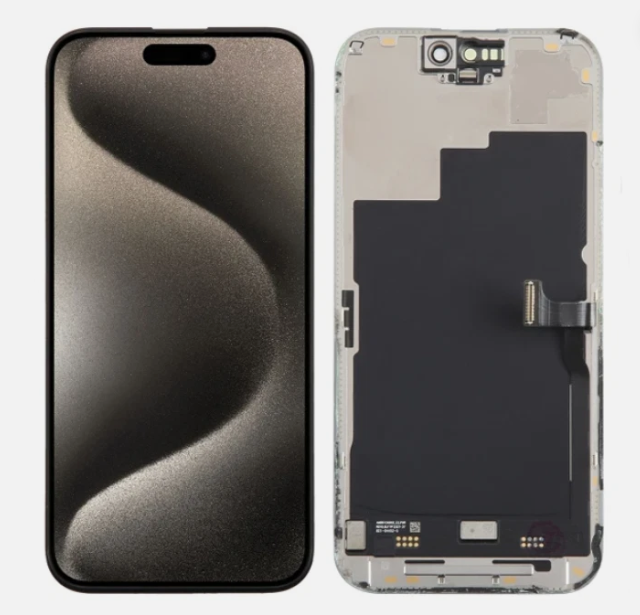 SOFT OLED Οθόνη LCD με Μηχανισμό Αφής για iPhone 15 pro - Χρώμα: Μαύρο