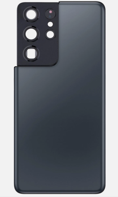 Πίσω Καπάκι με Τζαμάκι Κάμερας για Samsung Galaxy S21 Ultra - Χρώμα: Phantom Black