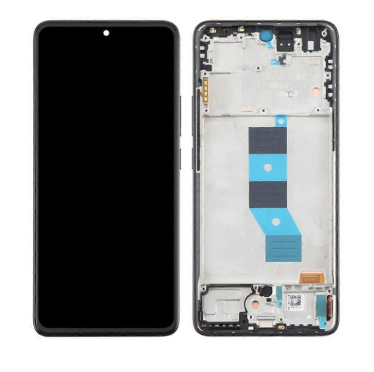 OEM Οθόνη LCD ( NO fingerprint ) με Μηχανισμό Αφής και Πλαίσιο για Xiaomi Redmi Note 14 5G - Χρώμα:Μαύρο