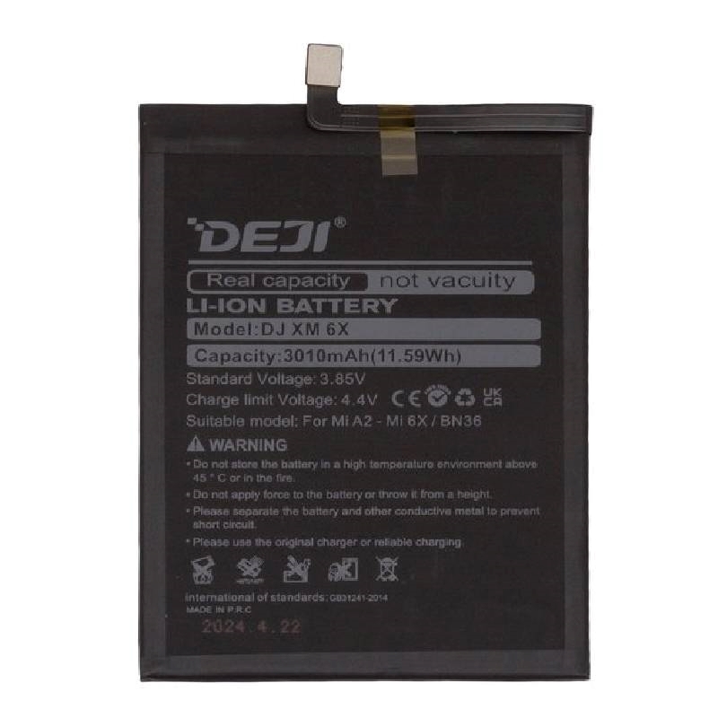 DEJI BN36 Συμβατή Μπαταρία Αντικατάστασης για Xiaomi Mi 6X/A2 - 3010 mAh