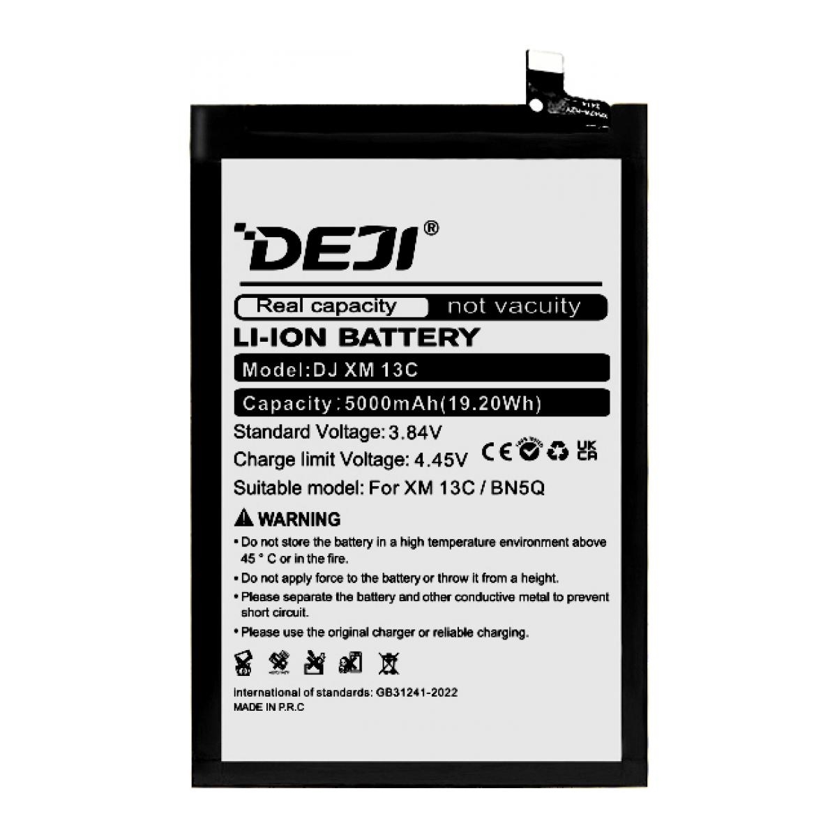 DEJI BN5Q Συμβατή Μπαταρία Αντικατάστασης για Xiaomi Redmi 13C/Poco C65/Poco M6 5G - 5000 mAh