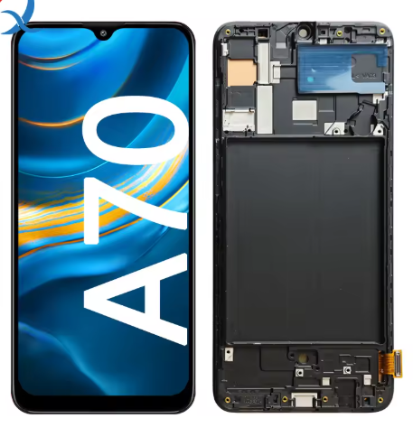 OLED Οθόνη Lcd με Μηχανισμό Αφής και πλαίσιο για Samsung Galaxy A70 (A705F) Χρώμα: Μαύρο