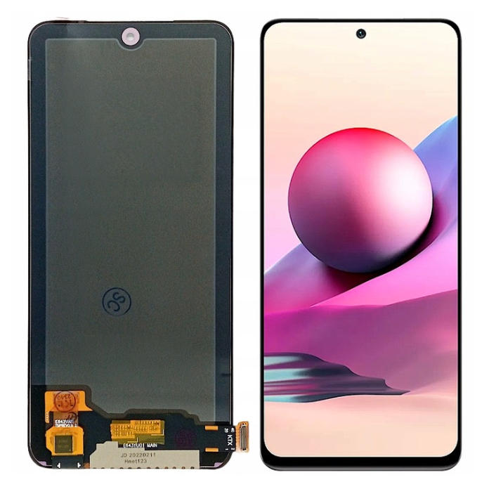 OLED Οθόνη LCD με Μηχανισμό Αφής Xiaomi Redmi Note 10 4G / Redmi Note 10s / Poco M5s - Χρώμα: Μαύρο