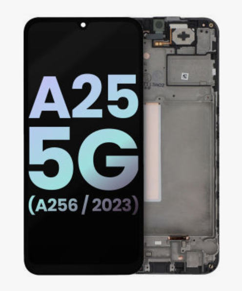 Incell Οθόνη LCD με Μηχανισμό Αφής με Πλαίσιο για Samsung Galaxy A25 A256E - Χρώμα: Μαύρο